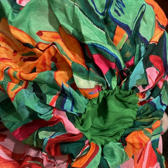 Farm Rio Puff Sleeve Midi Dress - Picture 6 of 9